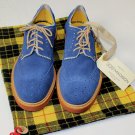 CESARE PACIOTTI SHOES $495 BLUE SUEDE MADISON AVE WINGTIP 308 DERBY 11 44e NEW