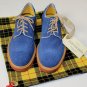 CESARE PACIOTTI SHOES $495 BLUE SUEDE MADISON AVE WINGTIP 308 DERBY 11 44e NEW