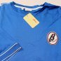 BRIONI SAILING JERSEY $385 BLUE PIQUE COTTON LOGO EMBROIDERED SHIRT XXL 56e NEW