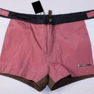 DSQUARED2 SWIM TRUNKS $465 BROWN LOGO ORNAMENTED SWIMSUIT BEACHWEAR SM 48e NEW