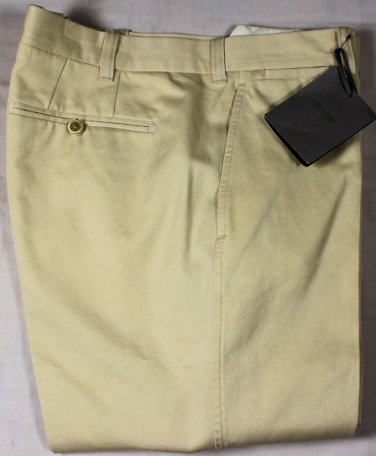 TOM FORD PANTS $990 BEIGE/CREAM 100%COTTON SILVER STITCH FF SLACKS 38 54 NEW