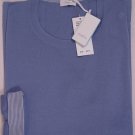 MALO SWEATER $880 BLUE 100%CASHMERE CASH-LIGHT CREWNECK JUMPER SMALL 48e NEW