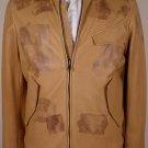 MAISON MARTIN MARGIELA JACKET $2860 TAN BROWN LEATHER BOMBER COAT 38 48e NEW