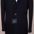 LANVIN JACKET $2725 NAVY 3-BTN WOOL SCALLOPED SHOULDER SEAM TOPCOAT 42 52 NEW