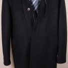 JOHN VARVATOS JACKET $1695 BLACK WOOL HOODED QUILTED 4-BTN HEAVY COAT 46 56e NEW