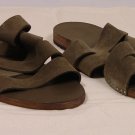 MAISON MARTIN MARGIELA SHOES $525 BROWN SUEDE CROSS STRAP SLIDE SANDAL 12 45 NEW