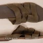 MAISON MARTIN MARGIELA SHOES $525 BROWN SUEDE CROSS STRAP SLIDE SANDAL 12 45 NEW