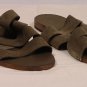 MAISON MARTIN MARGIELA SHOES $525 BROWN SUEDE CROSS STRAP SLIDE SANDAL 12 45 NEW