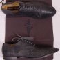 CESARE PACIOTTI SHOES $680 DK GRAY PATTERNED LEATHER CAPTOE OXFORD 8.5 41.5e NEW