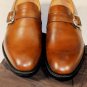 CHURCH'S SHOES $790 BROWN BENCH MADE BUCKLED CALFSKIN MONK STRAP 11 44e NEW