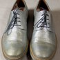 MAISON MARTIN MARGIELA SHOES $790 SILVER TREATED LEATHER CAPTOE DERBY 7 40e NEW