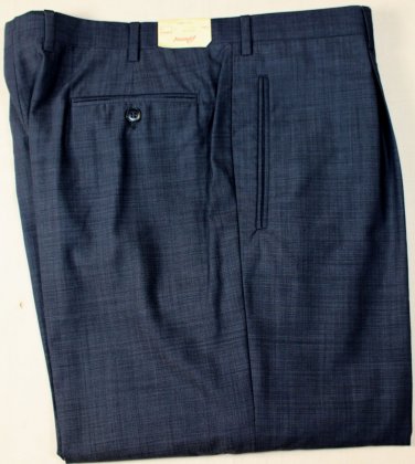 BRIONI PANTS $1060 DARK BLUE SUPER 130's WOOL HANDMADE CORTINA SLACKS 42 58e NEW