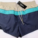 DOLCE & GABBANA SWIMSUIT $325 NAVY/BROWN/TEAL BEACHWEAR SWIMSHORTS L 52e NEW
