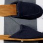 LORO PIANA SHOES $705 NAVY SUEDE/CASHMERE LUIS MULE HOUSE SLIPPERS 8 41e NEW
