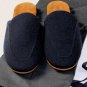LORO PIANA SHOES $705 NAVY SUEDE/CASHMERE LUIS MULE HOUSE SLIPPERS 8 41e NEW