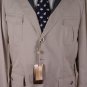 GUCCI JACKET $1,350 KHAKI/GRAY ACCENTED 3-SIGNATURE BUTTON FIELD COAT XL 54e NEW