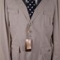 GUCCI JACKET $1,350 KHAKI/GRAY ACCENTED 3-SIGNATURE BUTTON FIELD COAT XL 54e NEW