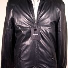 COSTUME NATIONAL COAT $2826 BLACK 100%LEATHER KABAN WOOL LINED JACKET 42 52e NEW