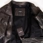 COSTUME NATIONAL COAT $2826 BLACK 100%LEATHER KABAN WOOL LINED JACKET 42 52e NEW