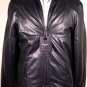 COSTUME NATIONAL COAT $2826 BLACK 100%LEATHER KABAN WOOL LINED JACKET 42 52e NEW