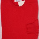 BRUNELLO CUCINELLI SWEATER RED 100%CASHMERE CREWNECK JUMPER LG 52e NEW