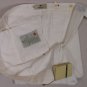 BORRELLI PANTS $485 WHITE BRUSHED COTTON HANDMADE FIT LEG TROUSER 34 50e NEW