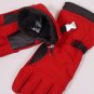 PRADA GLOVES $465 RED POLY/DEERSKIN LOGO BUCKLED SKI/WINTER GLOVES 8.5 M NEW