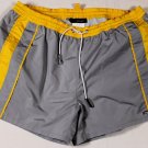 DSQUARED2 SWIM TRUNKS $495 GRAY LOGO ORNAMENTED SWIMSUIT BEACHWEAR LARGE 52e NEW