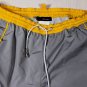 DSQUARED2 SWIM TRUNKS $495 GRAY LOGO ORNAMENTED SWIMSUIT BEACHWEAR LARGE 52e NEW