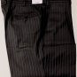 BRIONI PANTS $1760 BLACK NAVY STRIPED 100%WOOL GAMMA HANDMADE SLACKS 36 52 NEW
