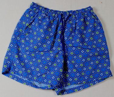 ETRO SWIM TRUNKS $350 BLUE/WHITE CIRCLE PRINT BEACHWEAR SWIMSUIT SM 48e NEW