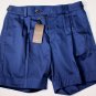 GUCCI PANTS $630 DARK BLUE LOGO HORSEBIT ORNAMENTED WALKING SHORTS 34 50e NEW