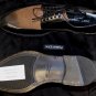 DOLCE & GABBANA SHOES $950 BLACK/BROWN DYED CALFHAIR MIXED MEDIA DERBY 9 42e NEW