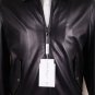 SALVATORE FERRAGAMO JACKET $2750 BLACK CALFSKIN LOGO GANCINI BOMBER MED 50e NEW