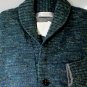 BRUNELLO CUCINELLI SWEATER MOSS 100%CASHMERE MARBLED SHAWL CARDIGAN LG 52 NEW