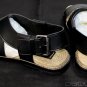 DSQUARED2 SHOES $565 BLACK CALF BROADSTRAP ESPADRILLE SOLE SANDALS 8.5 41.5e NEW