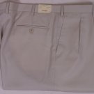 BRIONI PANTS $1285 STONE KHAKI SUPER 140's CANNES HANDMADE SLACKS 42 58e NEW