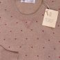 BRUNELLO CUCINELLI SWEATER MALT/RED 100%CASHMERE CREWNECK JUMPER LG 52e NEW