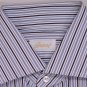 BRIONI SHIRT $565 WHITE/BROWN/BLACK STRIPED DRESS SHIRT 17 / 34 43e NEW