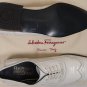 SALVATORE FERRAGAMO SHOES $985 WHITE LIZARD SKIN WING TIP OXFORD 9.5D 42.5e NEW