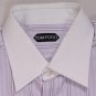 TOM FORD SHIRT $695 PURPLE STRIPED FRENCH CUFF OXFORD SHIRT 16.5/35 42 NEW