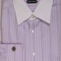 TOM FORD SHIRT $695 PURPLE STRIPED FRENCH CUFF OXFORD SHIRT 16.5/35 42 NEW