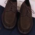 PRADA SHOES $650 DARK BROWN SUEDE SPLIT TOE SUMMER DERBY 9 42e NEW
