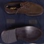PRADA SHOES $650 DARK BROWN SUEDE SPLIT TOE SUMMER DERBY 9 42e NEW