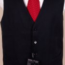 DOLCE & GABBANA VEST $560 SOFT BLACK 5-BTN LOGO BRACE WAISTCOAT GILET 42 52e NEW