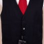 DOLCE & GABBANA VEST $560 SOFT BLACK 5-BTN LOGO BRACE WAISTCOAT GILET 42 52e NEW