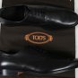 TOD'S SHOES $595 BLACK LOGO EMBOSSED LACE UP CLASSIC ROUND TOE DERBYS 12 45e NEW