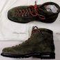 SANTONI SHOES $695 KHAKI GREEN SUEDE LUG SOLE PAD ANKLE HIKING BOOT 8 41e NEW