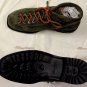 SANTONI SHOES $695 KHAKI GREEN SUEDE LUG SOLE PAD ANKLE HIKING BOOT 8 41e NEW