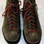 SANTONI SHOES $695 KHAKI GREEN SUEDE LUG SOLE PAD ANKLE HIKING BOOT 8 41e NEW